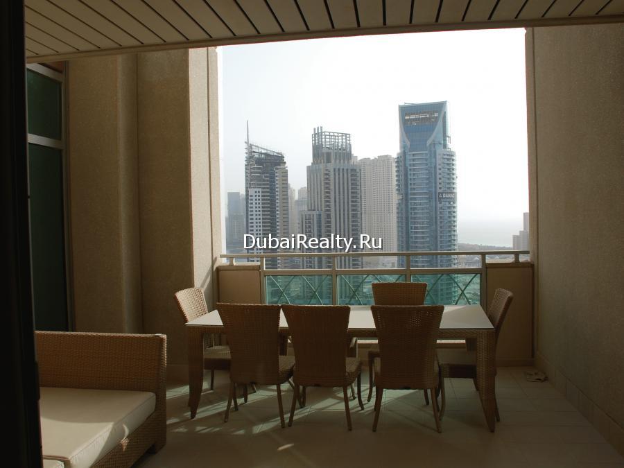 View from the penthouse loggia on Dubai Marina